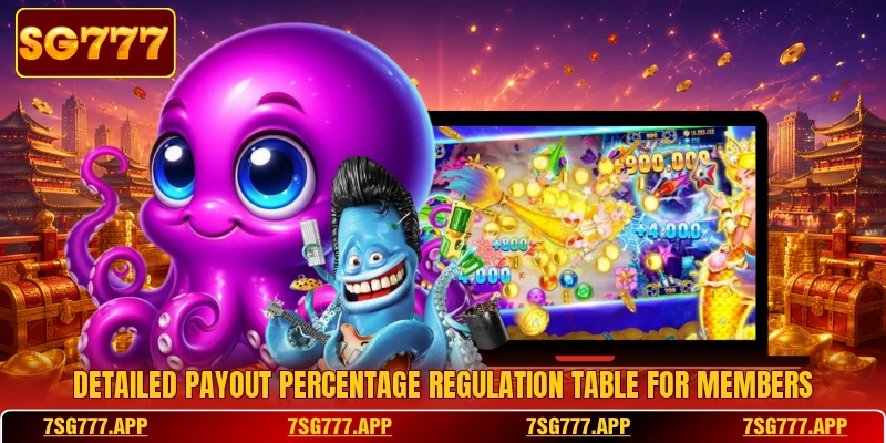 Detailed payout percentage regulation table for members
