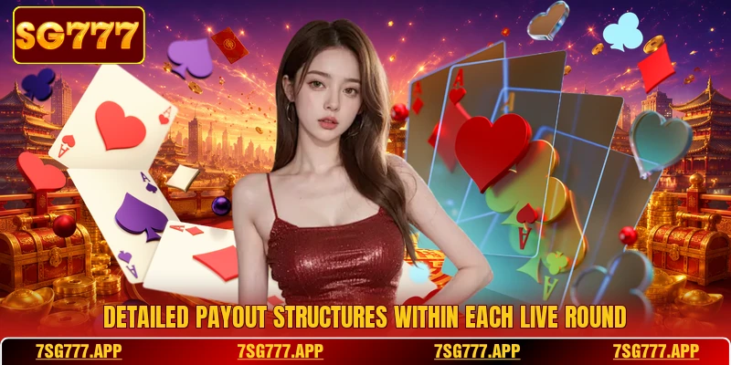 Detailed payout structures within each live round