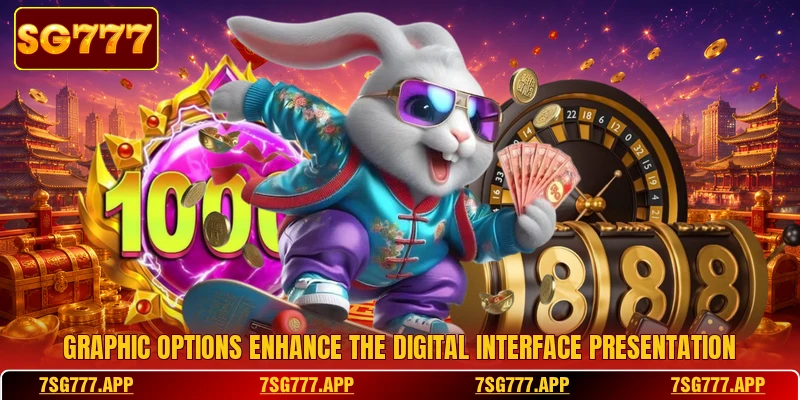 Graphic options enhance the digital interface presentation