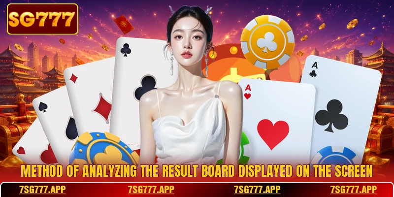 Method of analyzing the result board displayed on the screen