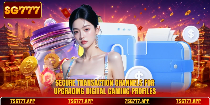 Secure transaction channels for upgrading digital gaming profiles
