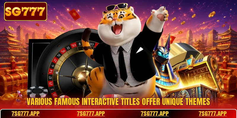 Various famous interactive titles offer unique themes Various famous interactive titles offer unique themes